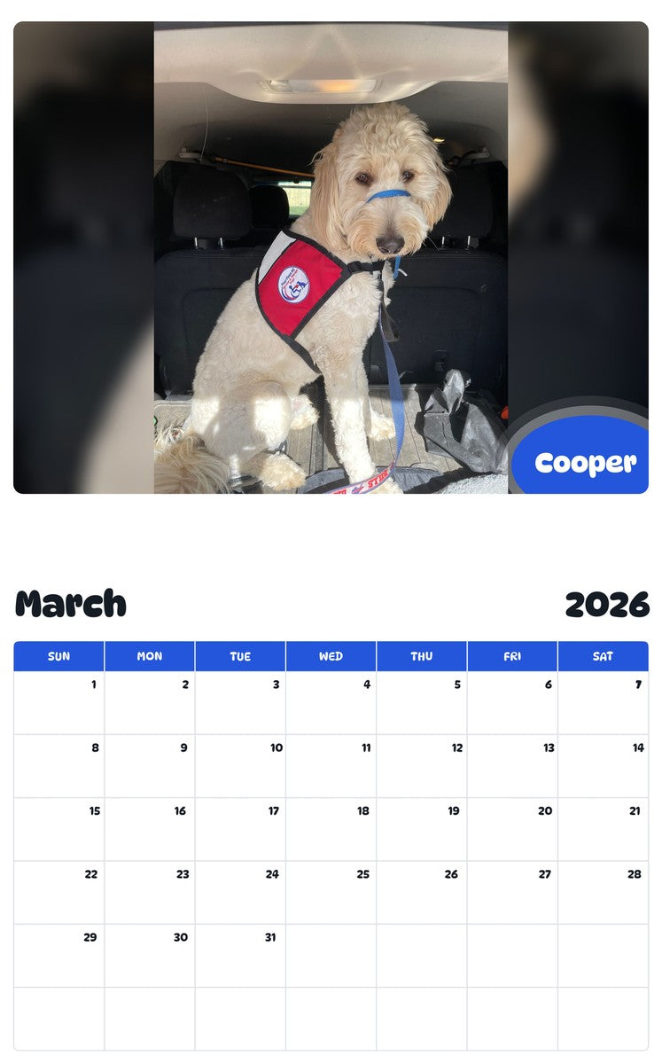 November 2025 - October 2026 Cooper - Pawidols Pet Calendar