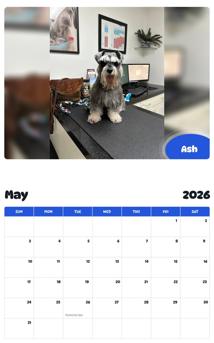 2026 - 2027 Ash - Pawidols Pet Calendar