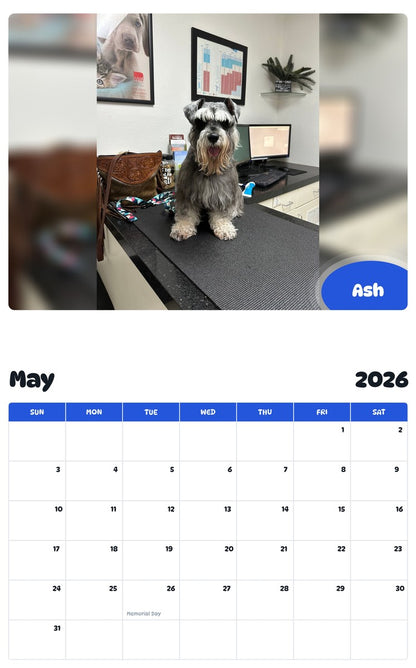 2026 - 2027 Ash - Pawidols Pet Calendar