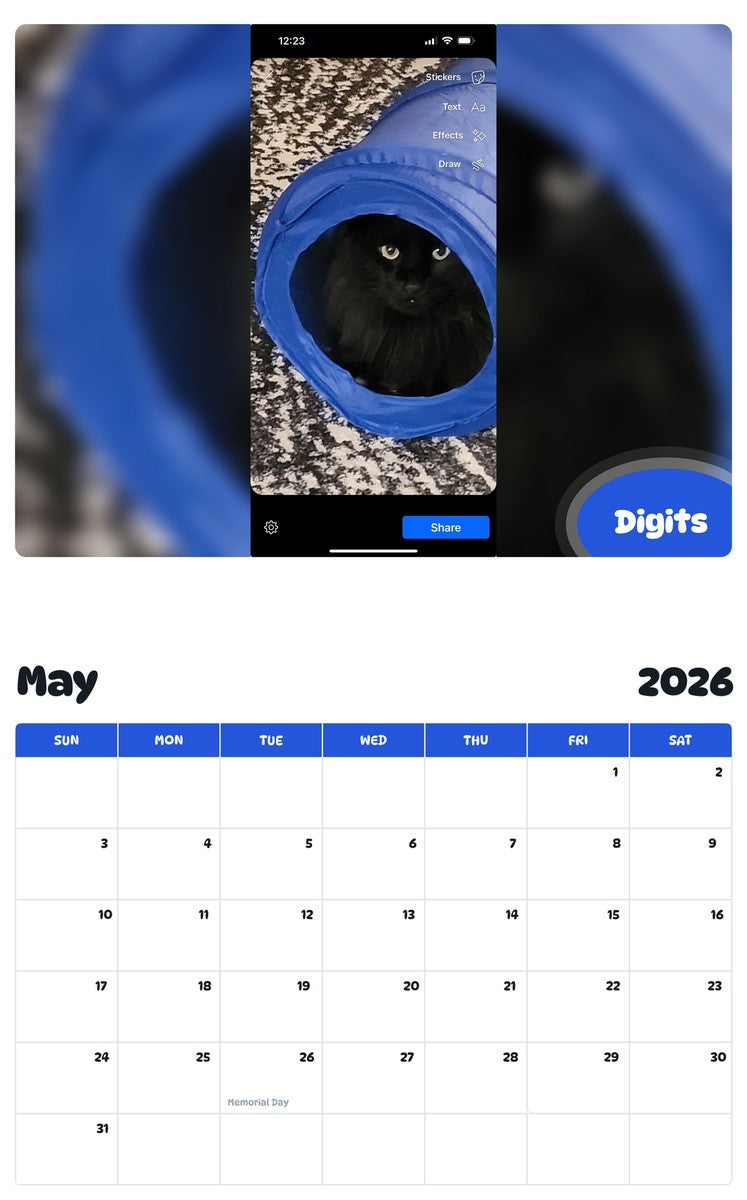 2026 - 2027 Digits - Pawidols Pet Calendar