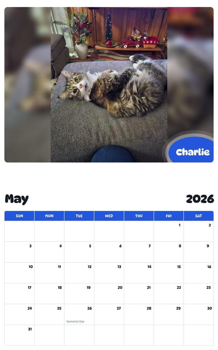 2026 - 2027 Charlie - Pawidols Pet Calendar
