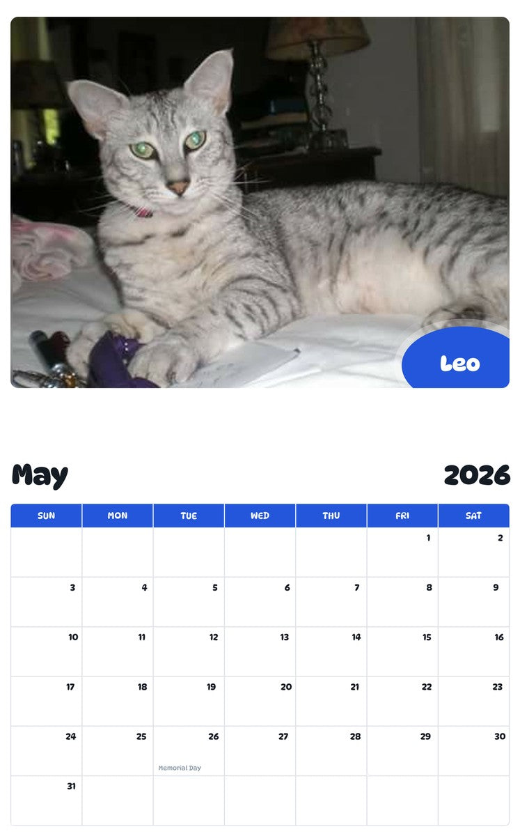 2026 - 2027 Leo - Pawidols Pet Calendar