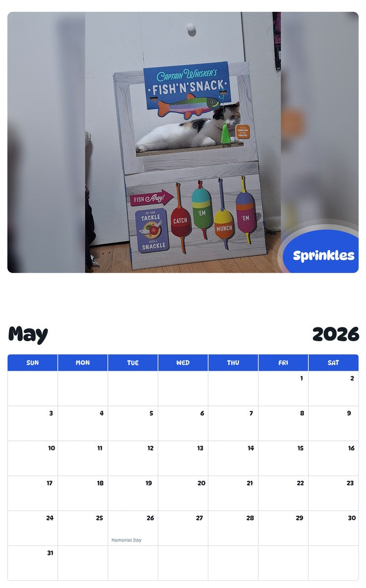 2026 - 2027 Sprinkles - Pawidols Pet Calendar