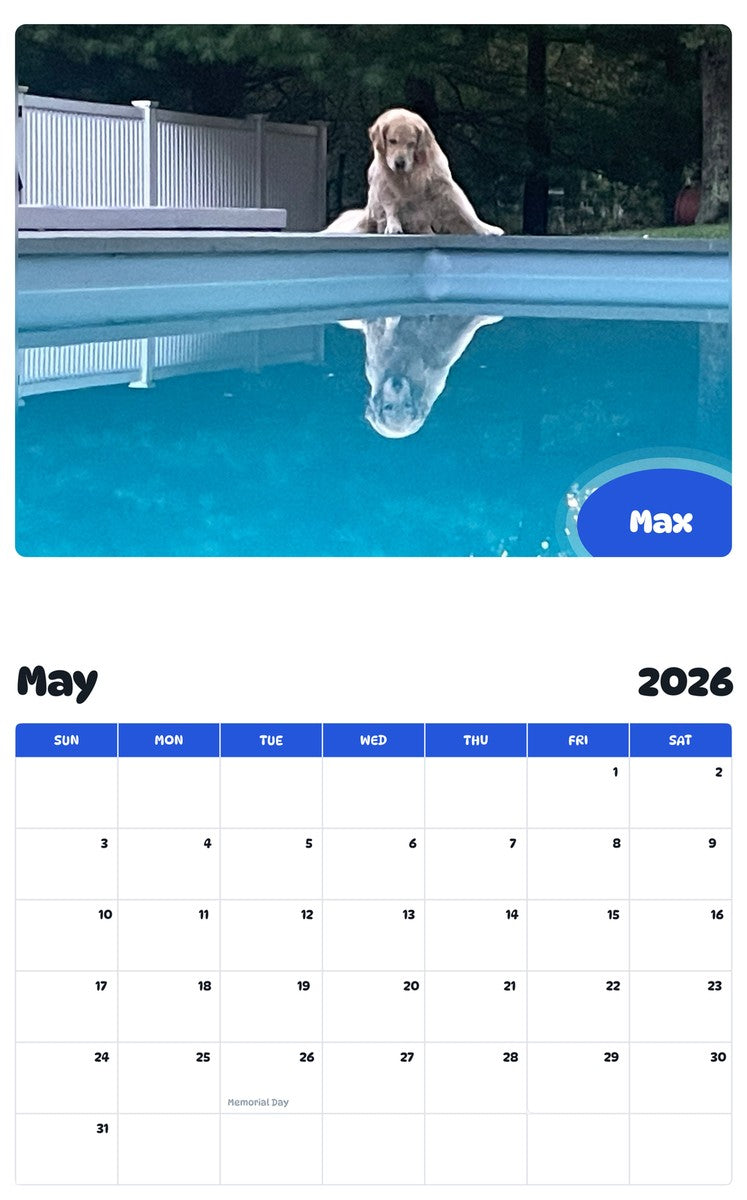 2026 - 2027 Max - Pawidols Pet Calendar