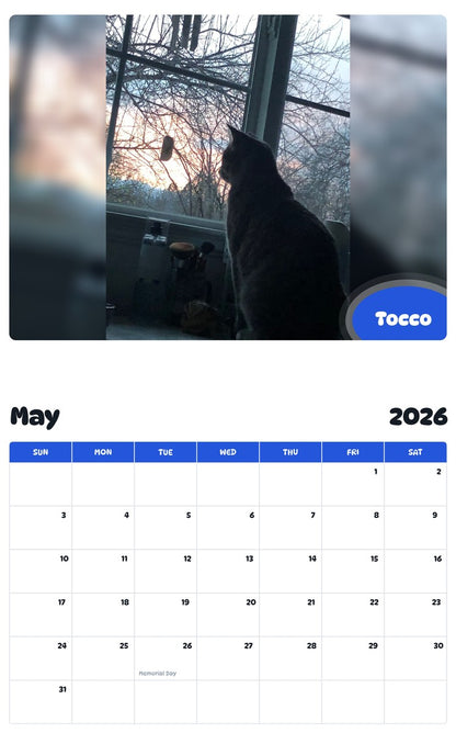 2026 - 2027 Tocco - Pawidols Pet Calendar