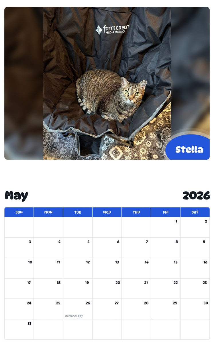 2026 - 2027 Stella - Pawidols Pet Calendar