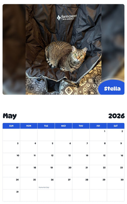2026 - 2027 Stella - Pawidols Pet Calendar