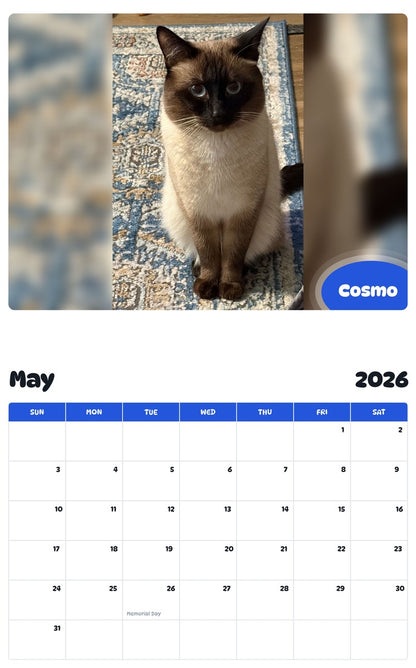 2026 - 2027 Cosmo - Pawidols Pet Calendar