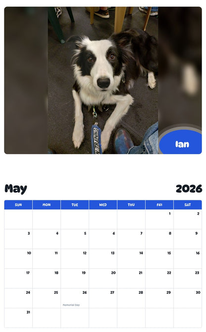 2026 - 2027 Ian - Pawidols Pet Calendar