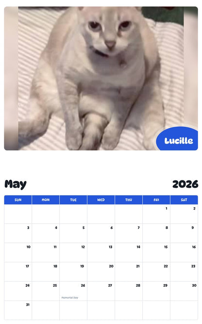 2026 - 2027 Lucille - Pawidols Pet Calendar