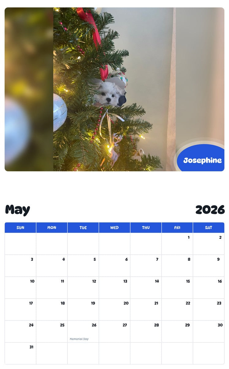 2026 - 2027 Josephine - Pawidols Pet Calendar