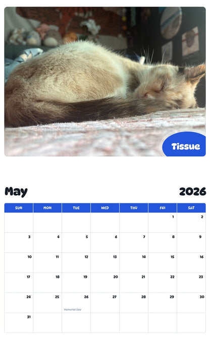 2026 - 2027 Tissue - Pawidols Pet Calendar