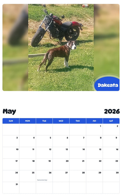2026 - 2027 Dakeata - Pawidols Pet Calendar