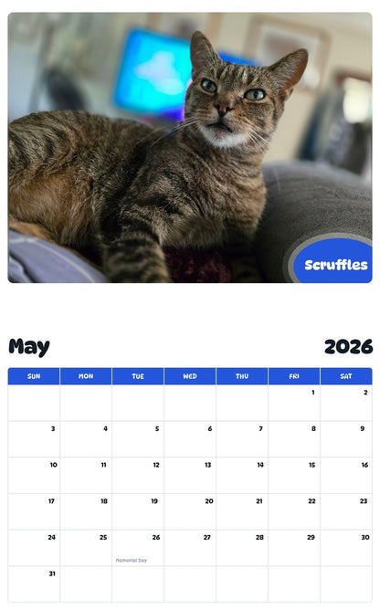2026 - 2027 Scruffles - Pawidols Pet Calendar