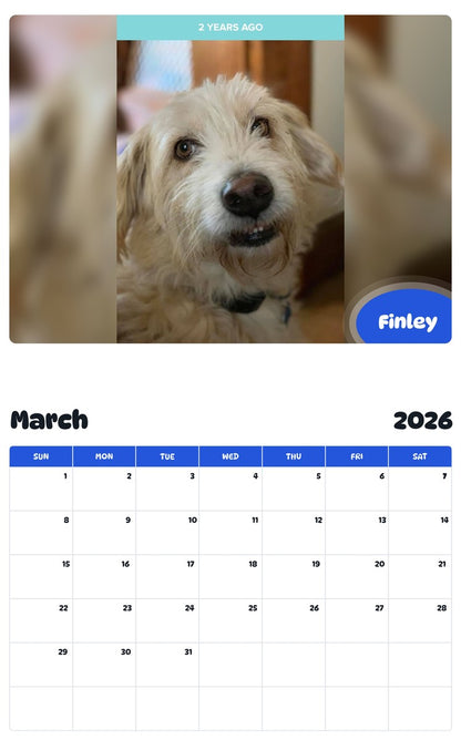 November 2025 - October 2026 Finley - Pawidols Pet Calendar