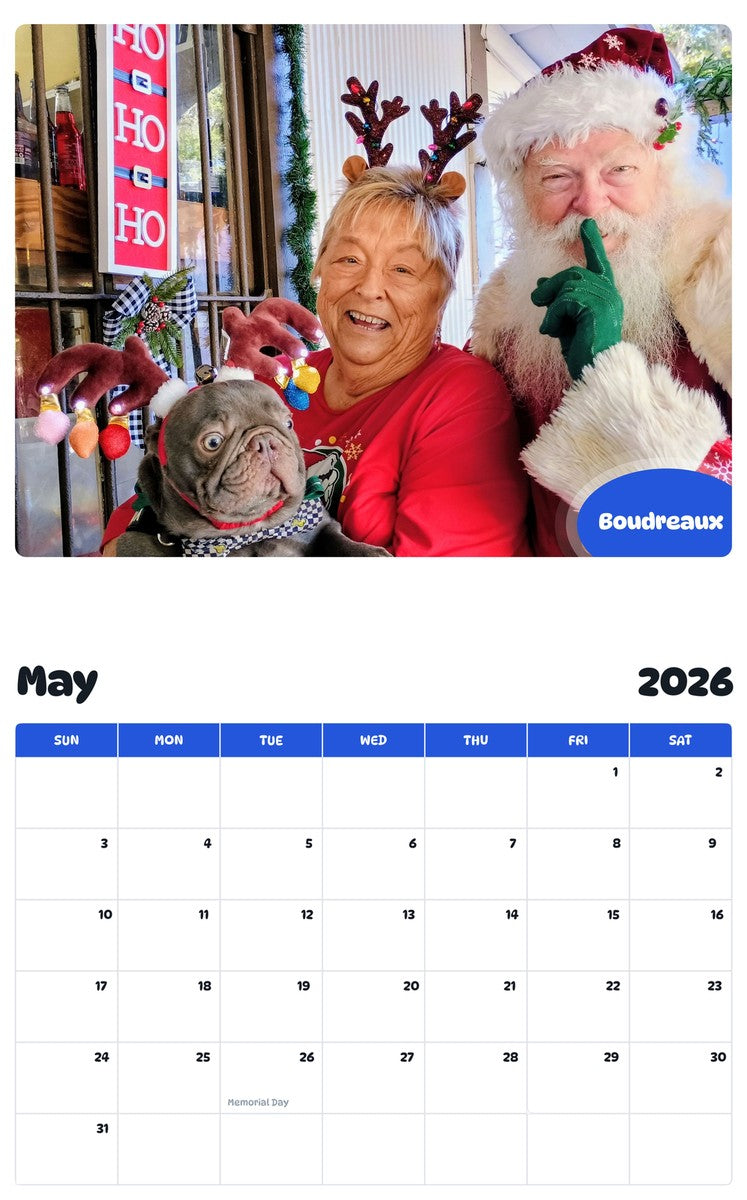 2026 - 2027 Boudreaux - Pawidols Pet Calendar