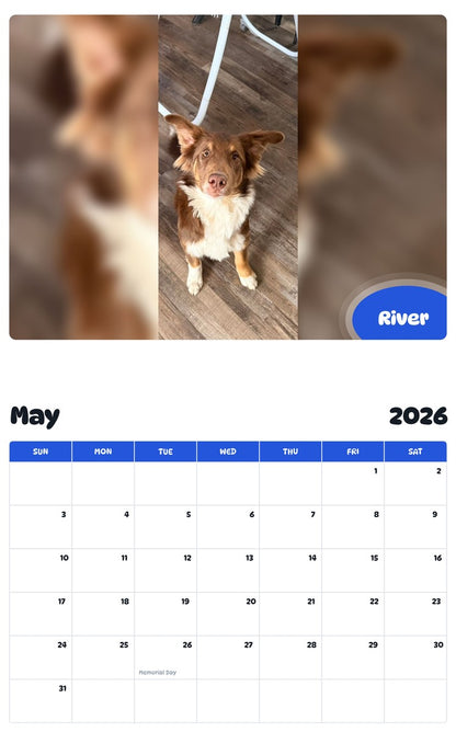 2026 - 2027 River - Pawidols Pet Calendar