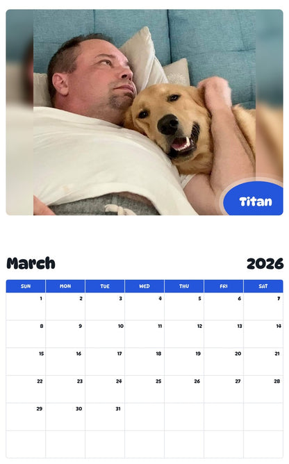 November 2025 - October 2026 Titan - Pawidols Pet Calendar