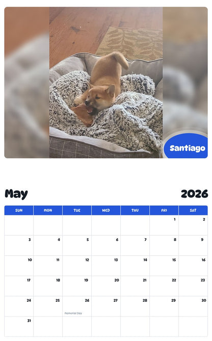 2026 - 2027 Santiago - Pawidols Pet Calendar