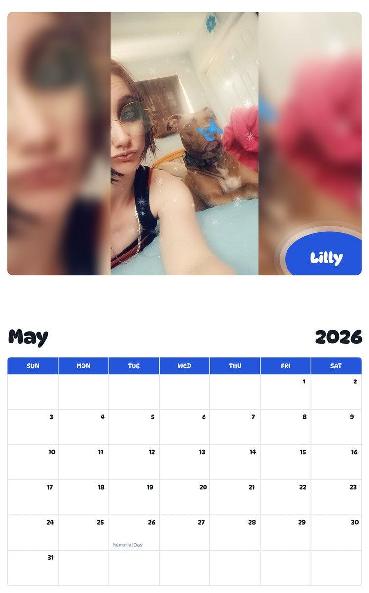 2026 - 2027 Lilly - Pawidols Pet Calendar