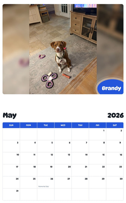 2026 - 2027 Brandy - Pawidols Pet Calendar