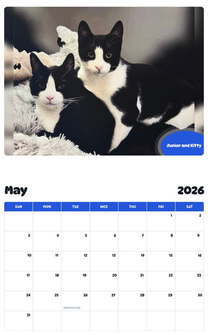 2026 - 2027 Junior and Kitty - Pawidols Pet Calendar