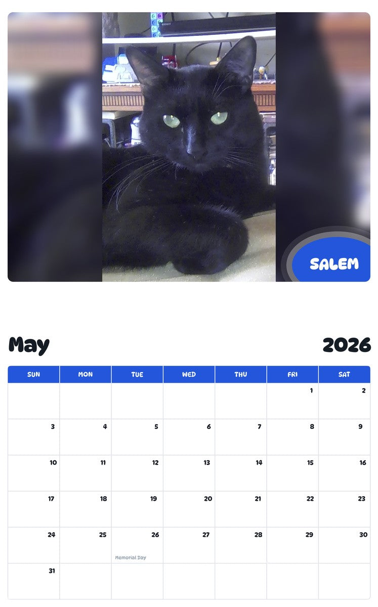 2026 - 2027 SALEM - Pawidols Pet Calendar