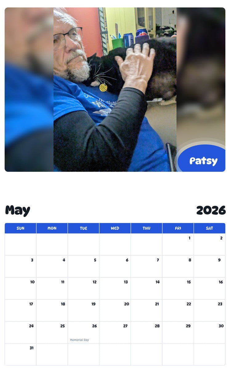 2026 - 2027 Patsy - Pawidols Pet Calendar