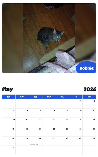 2026 - 2027 Bobbie - Pawidols Pet Calendar
