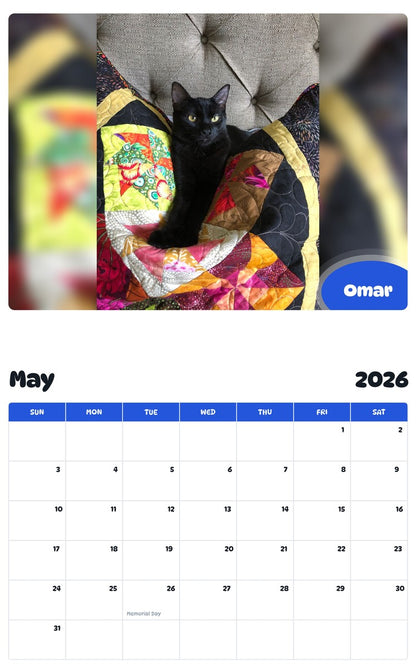 2026 - 2027 Omar - Pawidols Pet Calendar