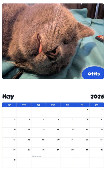 2026 - 2027 Ottis - Pawidols Pet Calendar
