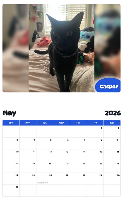 2026 - 2027 Casper - Pawidols Pet Calendar