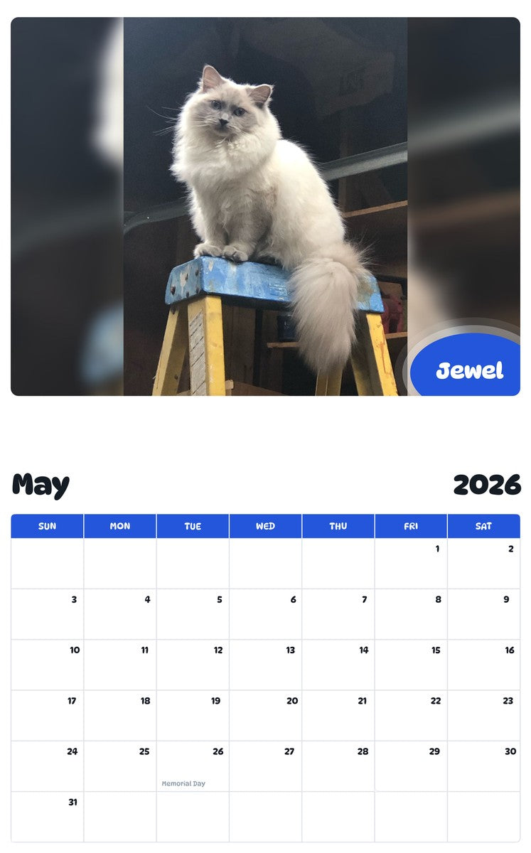 2026 - 2027 Jewel - Pawidols Pet Calendar