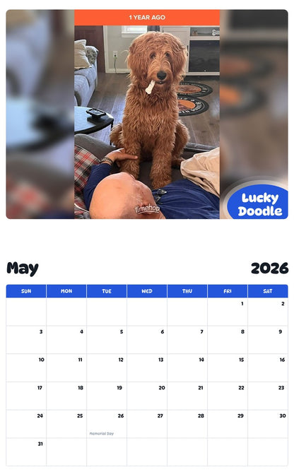 2026 - 2027 Lucky Doodle - Pawidols Pet Calendar