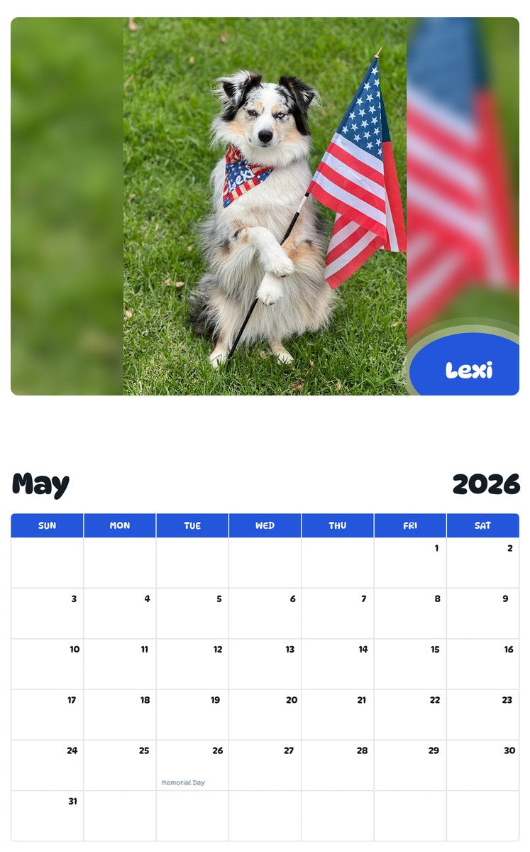 2026 - 2027 Lexi - Pawidols Pet Calendar