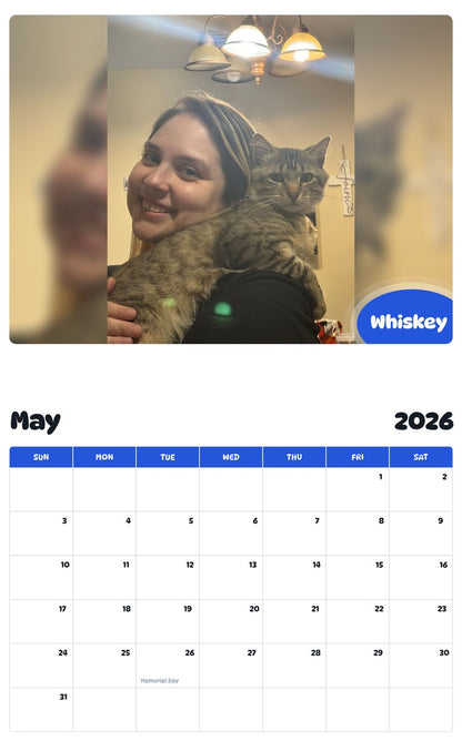2026 - 2027 Whiskey - Pawidols Pet Calendar