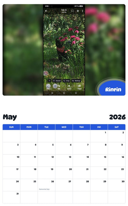 2026 - 2027 Rinrin - Pawidols Pet Calendar