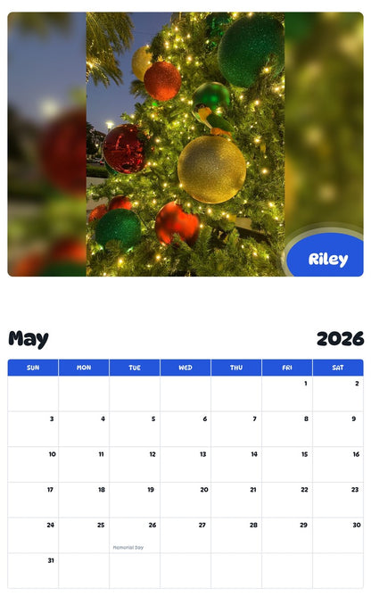 2026 - 2027 Riley - Pawidols Pet Calendar