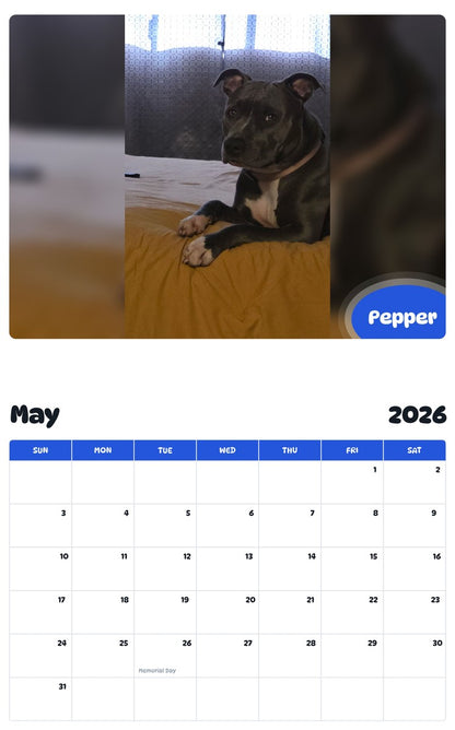 2026 - 2027 Pepper - Pawidols Pet Calendar