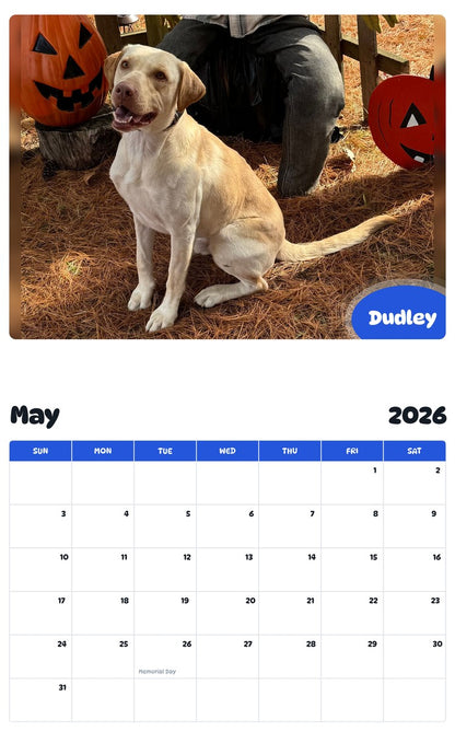 2026 - 2027 Dudley - Pawidols Pet Calendar