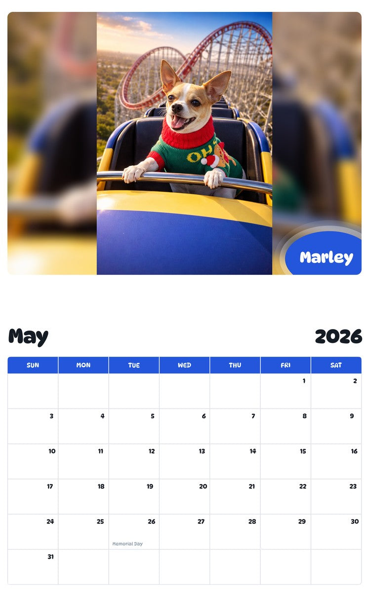 2026 - 2027 Marley - Pawidols Pet Calendar