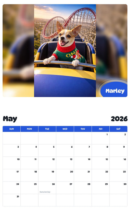 2026 - 2027 Marley - Pawidols Pet Calendar