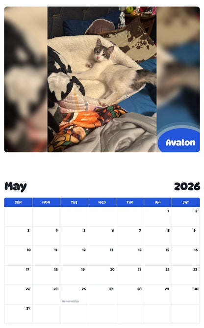 2026 - 2027 Avalon - Pawidols Pet Calendar