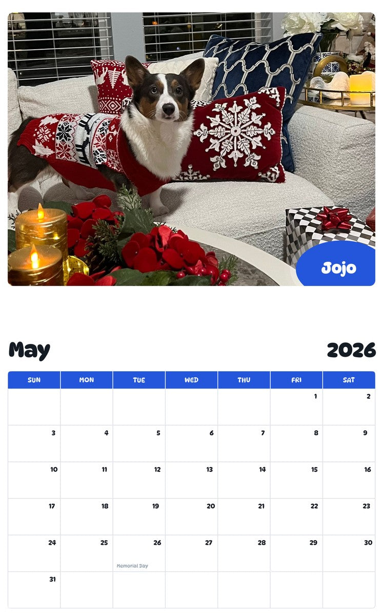 2026 - 2027 Jojo - Pawidols Pet Calendar
