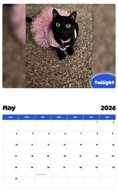 2026 - 2027 Twilight - Pawidols Pet Calendar