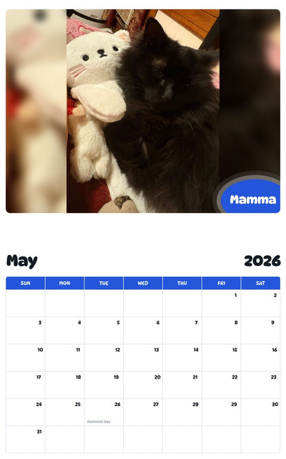 2026 - 2027 Mamma - Pawidols Pet Calendar