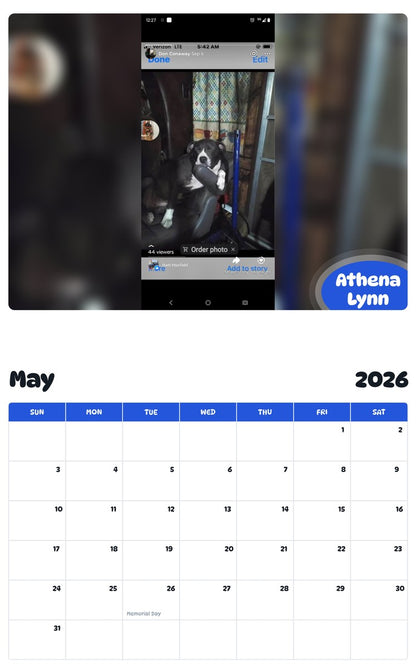 2026 - 2027 Athena Lynn - Pawidols Pet Calendar