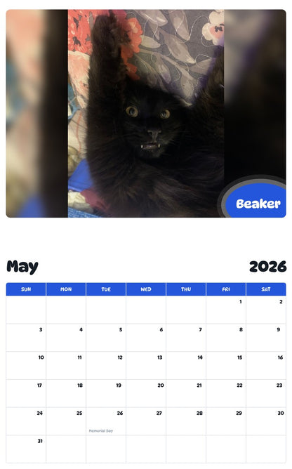 2026 - 2027 Beaker - Pawidols Pet Calendar