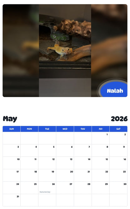 2026 - 2027 Nalah - Pawidols Pet Calendar