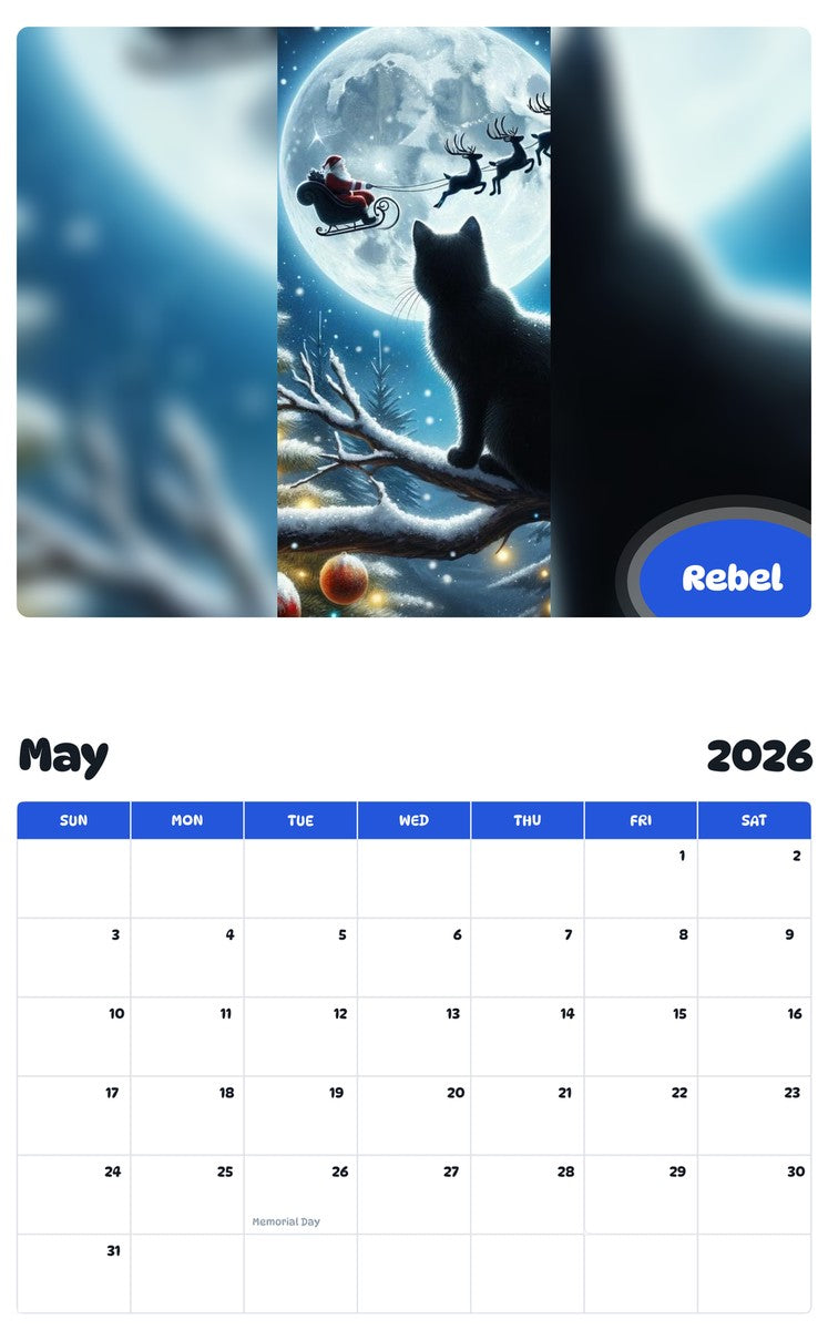 2026 - 2027 Rebel - Pawidols Pet Calendar